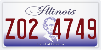 IL license plate Z024749