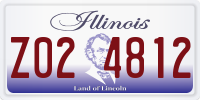 IL license plate Z024812