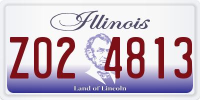 IL license plate Z024813