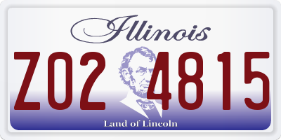 IL license plate Z024815