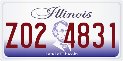 IL license plate Z024831