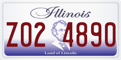 IL license plate Z024890