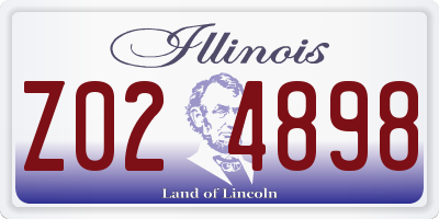 IL license plate Z024898