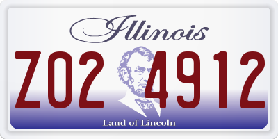 IL license plate Z024912