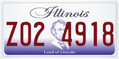 IL license plate Z024918