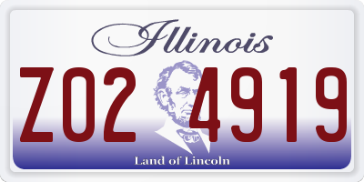 IL license plate Z024919