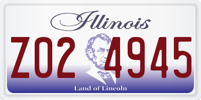 IL license plate Z024945