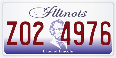 IL license plate Z024976