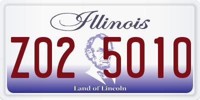 IL license plate Z025010