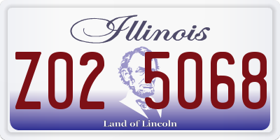IL license plate Z025068