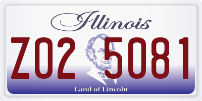 IL license plate Z025081