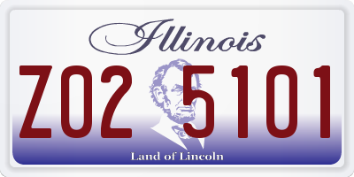 IL license plate Z025101