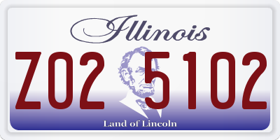 IL license plate Z025102