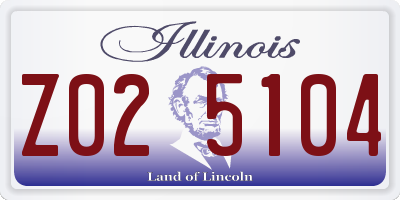 IL license plate Z025104