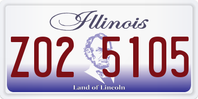 IL license plate Z025105