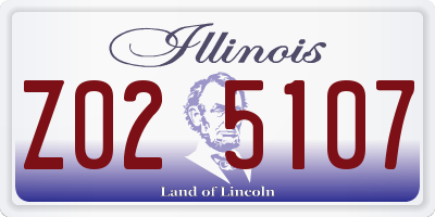 IL license plate Z025107