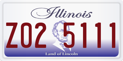 IL license plate Z025111