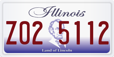 IL license plate Z025112