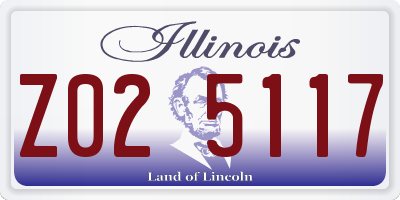 IL license plate Z025117
