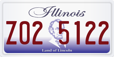 IL license plate Z025122