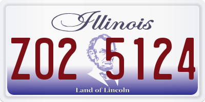 IL license plate Z025124