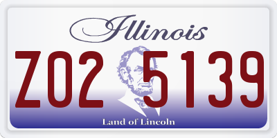 IL license plate Z025139