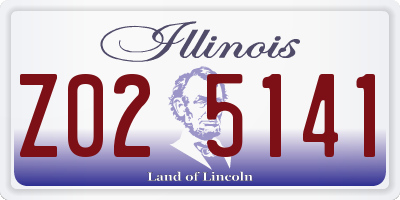 IL license plate Z025141