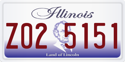 IL license plate Z025151