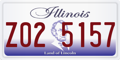 IL license plate Z025157