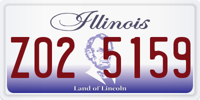 IL license plate Z025159