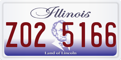 IL license plate Z025166
