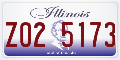 IL license plate Z025173