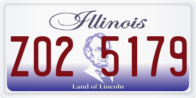 IL license plate Z025179