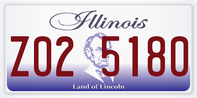 IL license plate Z025180