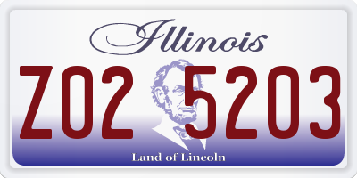 IL license plate Z025203