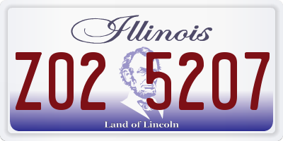IL license plate Z025207