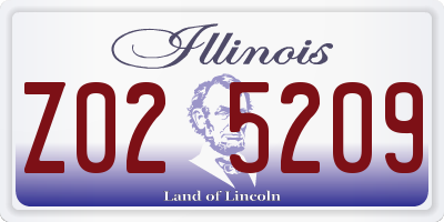 IL license plate Z025209