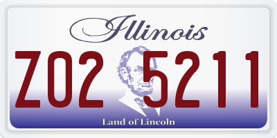 IL license plate Z025211
