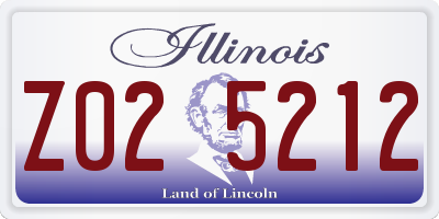 IL license plate Z025212