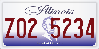 IL license plate Z025234