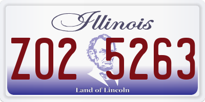 IL license plate Z025263