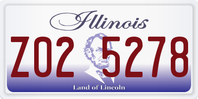 IL license plate Z025278