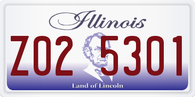 IL license plate Z025301
