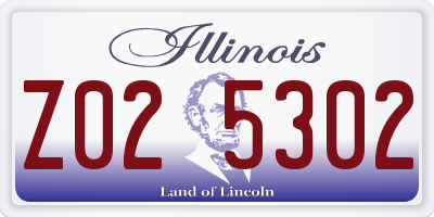 IL license plate Z025302