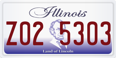 IL license plate Z025303