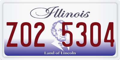 IL license plate Z025304