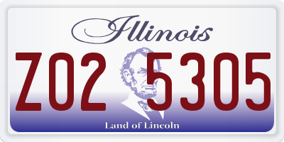 IL license plate Z025305
