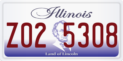 IL license plate Z025308