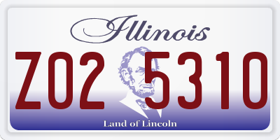 IL license plate Z025310