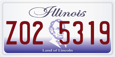 IL license plate Z025319